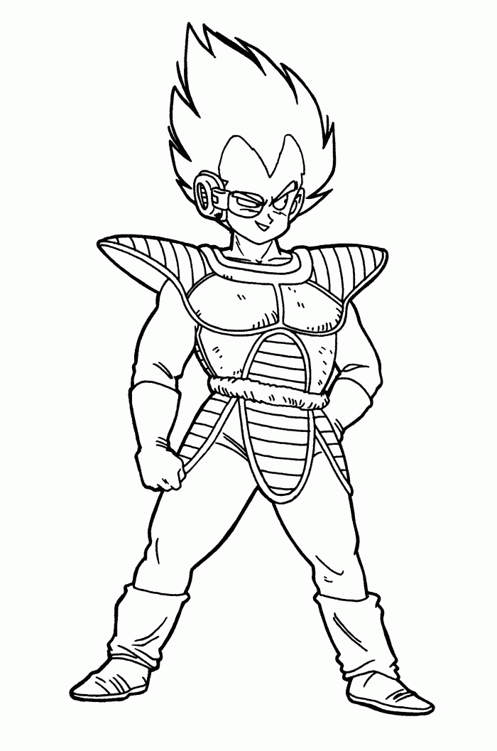 Download Vegeta Dragon Ball Coloring Pages - Dragon Ball Cartoon Coloring - Coloring Home