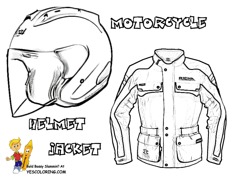 Motorcycle Coloring Pages | Racing Motorcycle |Free Coloring 