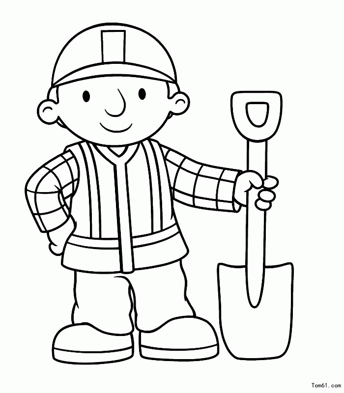How To Draw Bob The Builder Stick Figure Children S Paintings Coloring Home