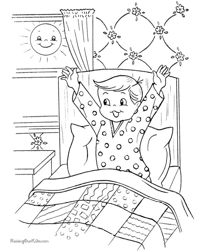 good morning coloring page