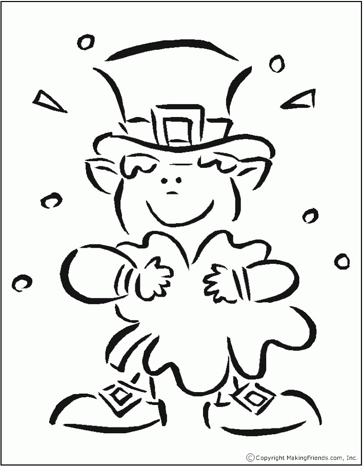 Leprechaun Coloring Page Images & Pictures - Becuo