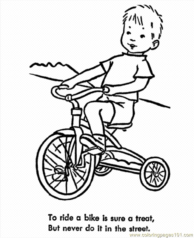 Coloring Pages Safety Coloring 007 (Transport > Bikes) - free 