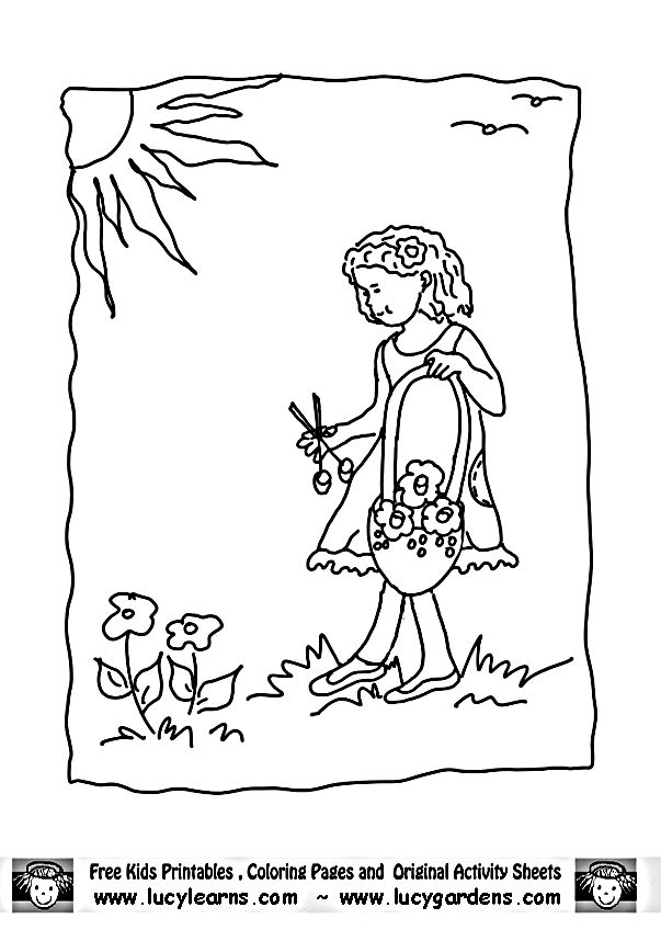 Flower Garden Coloring Pages 3