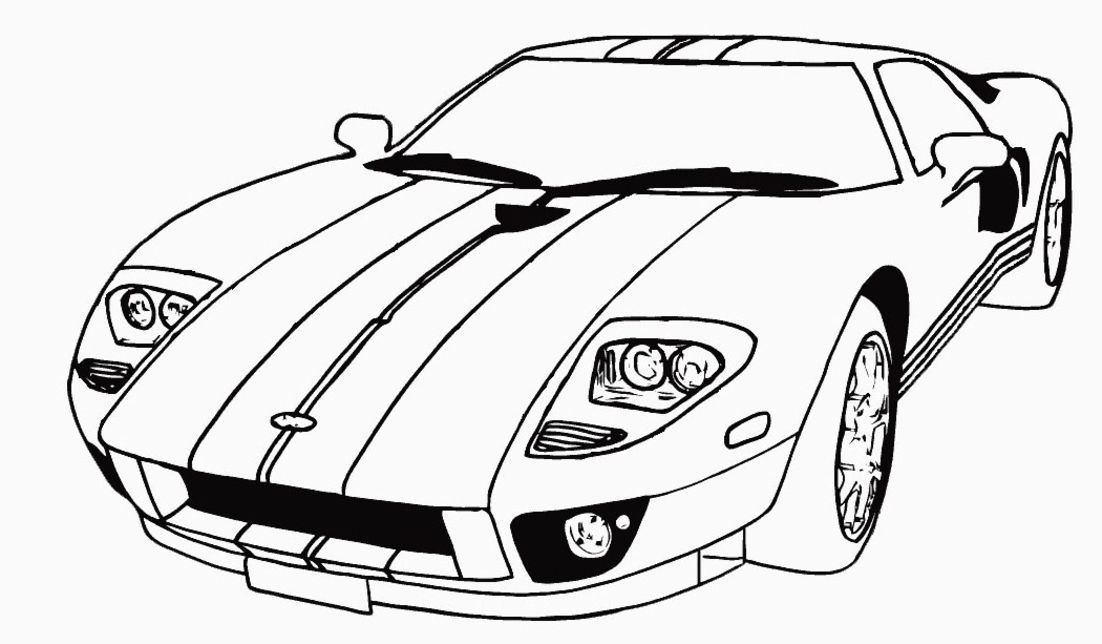 sport cars coloring page