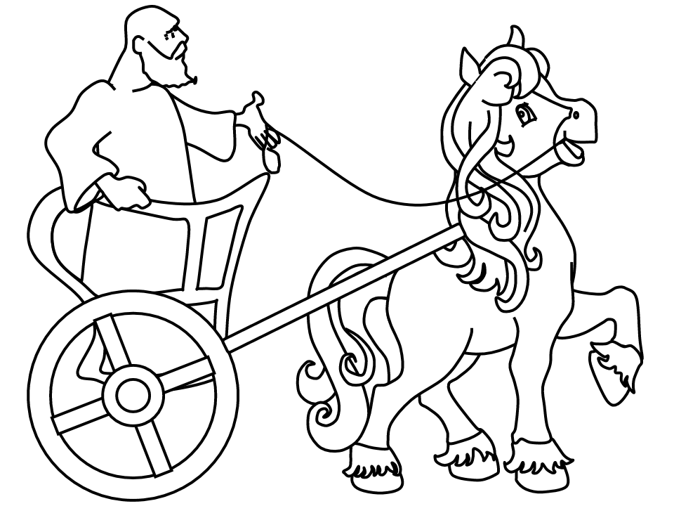 chariot Colouring Pages