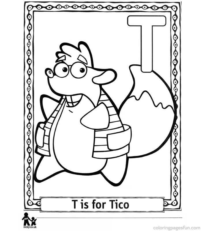 letter t june Colouring Pages