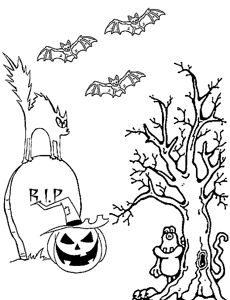 Halloween Coloring Pages Printable Kids - Coloring Home