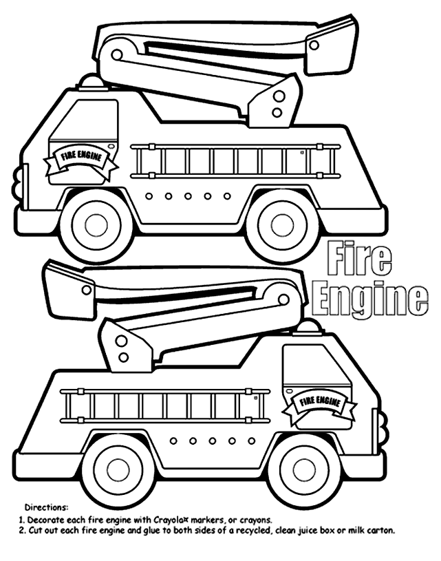 Fire-truck-coloring-3 | Free Coloring Page Site