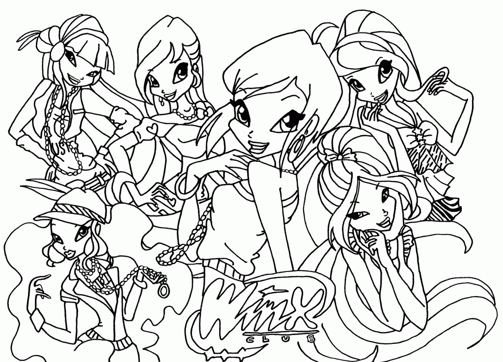 Winx Club Coloring Pages Bloom Coloring Home