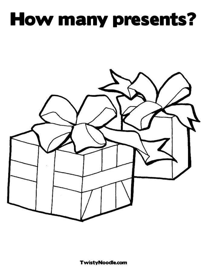 present Colouring Pages