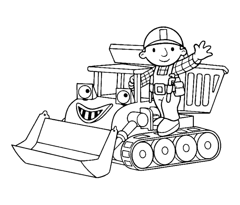 bob the builder colouring pages