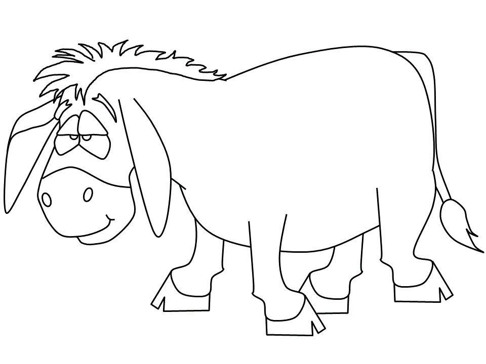 Donkey coloring pages | Coloring-