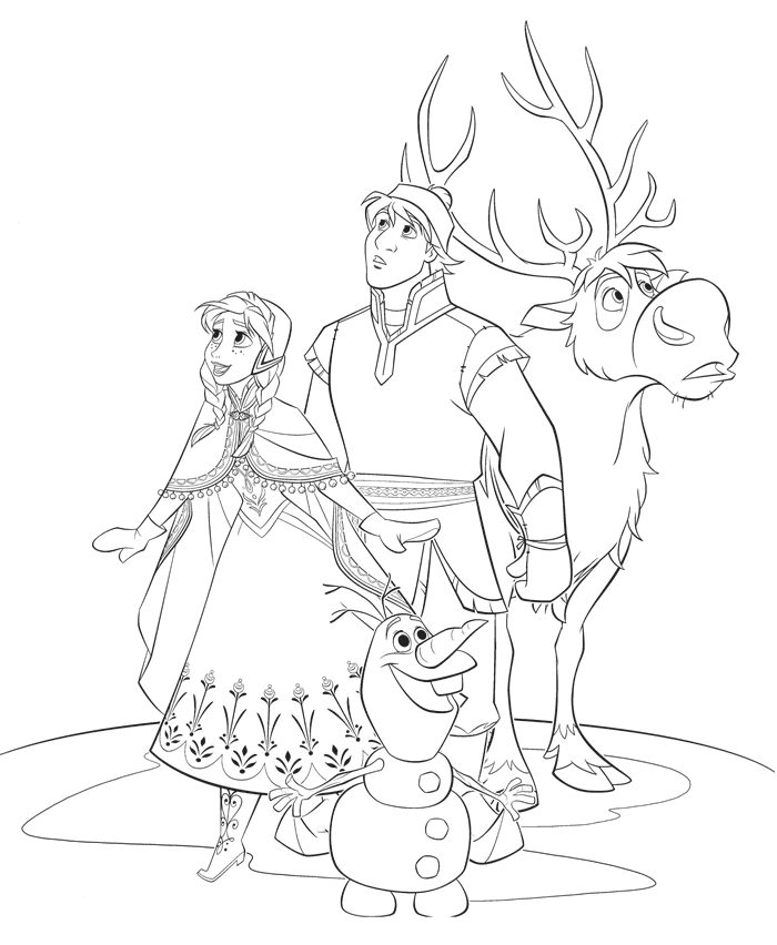 Coloring Pages: Coloring Pages of "Frozen" Characters