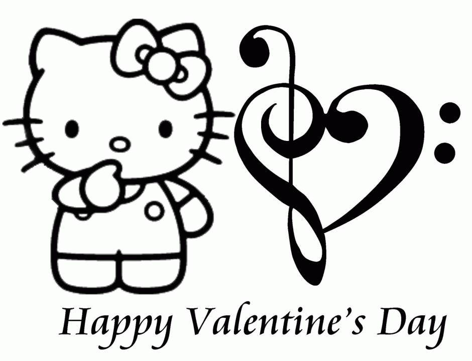 Hello Kitty Valentines Day Coloring Pages HD Wallpapers HD 251894 