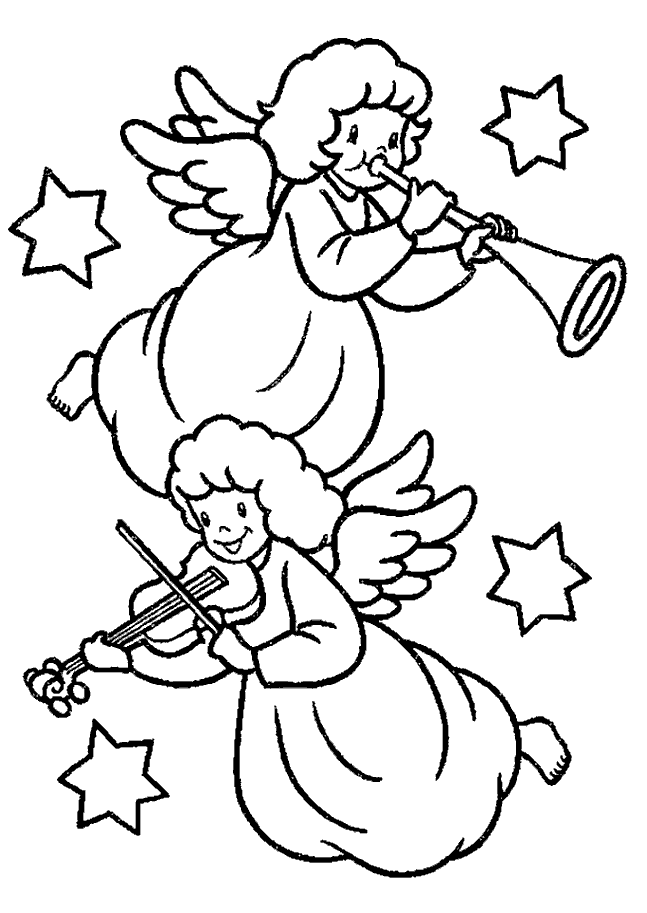 Coloring Page - Christmas angel coloring pages 18
