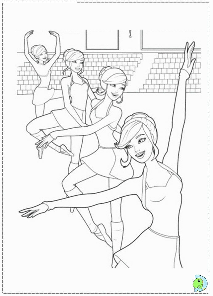 Barbie Pink Shoes Coloring page