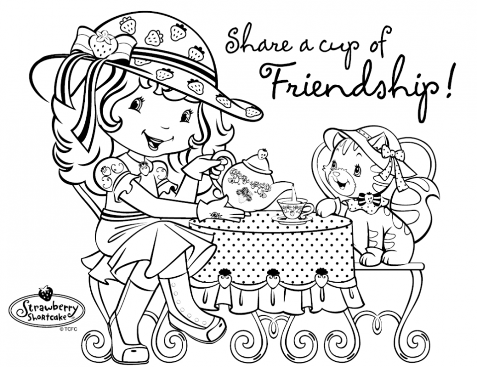 Printable Henna Strawberry Shortcake Coloring Pages 111649 