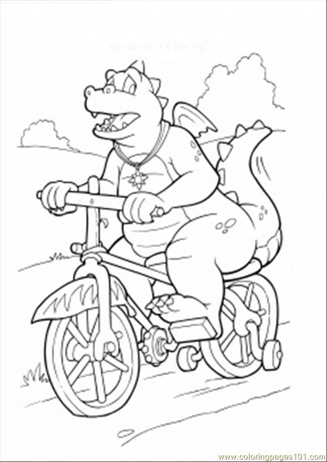 Coloring Pages On The Bike Coloring Page (Transport > Bikes 