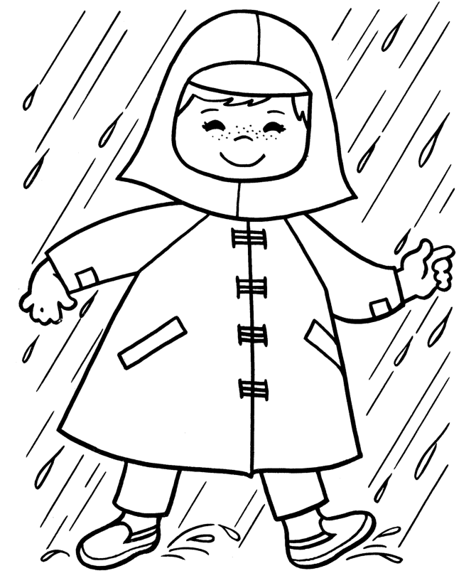 Spring Coloring Pages - Kids Spring Showers Coloring Page Sheets 