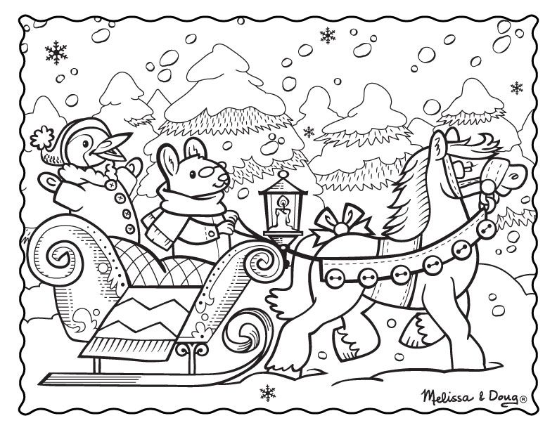 Printable Winter Scene Coloring Pages - Coloring Home