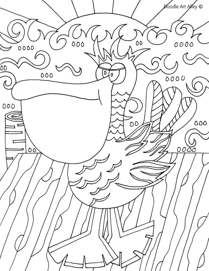 Bird Coloring Pages Doodle Art Alley | Printable