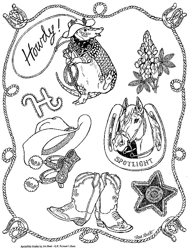 Armadillo Lineart Coloring Page
