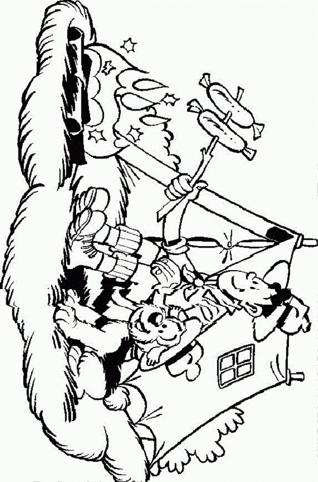 Samson And Ger Camping At Night Coloring Page Coloringplus 83780 