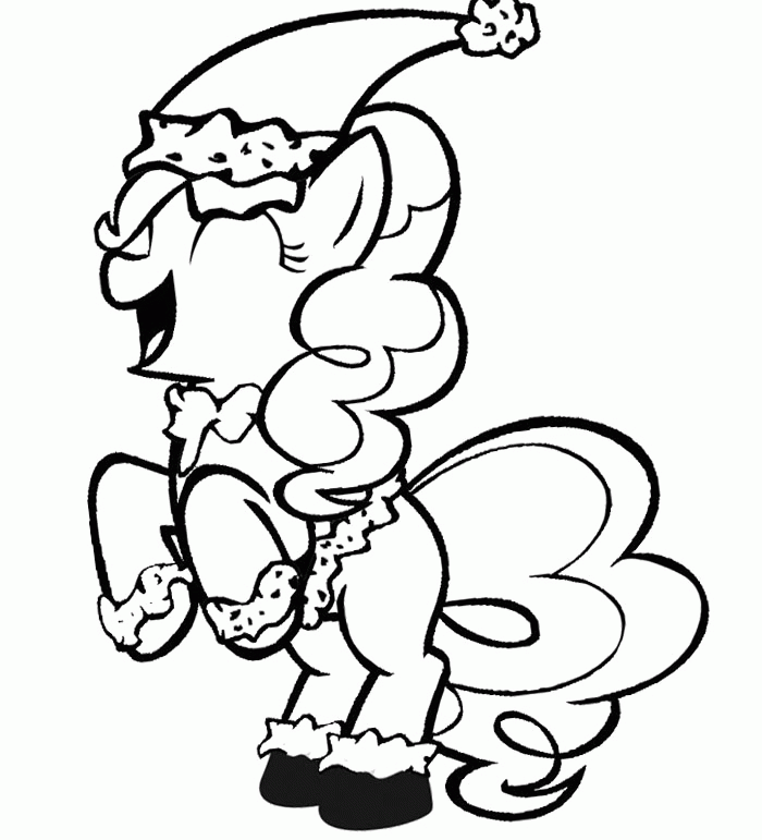 Funny My Little Pony Christmas Coloring Page : KidsyColoring 