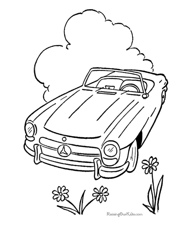Free printable car coloring page 015