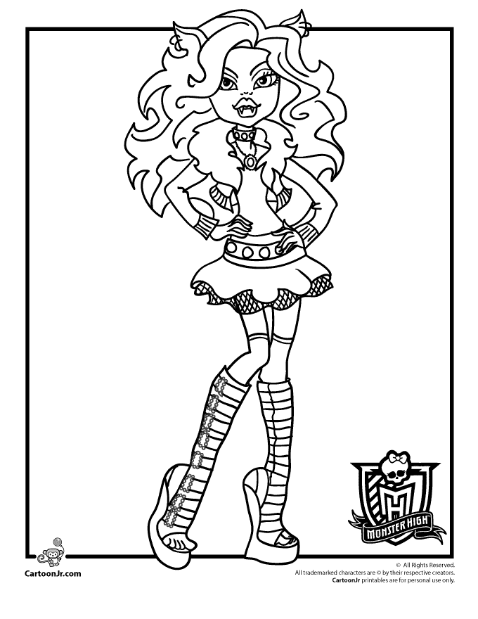 Monster High: Clawdeen Wolf | Coloring Pages.. for kids! :D | Pintere…