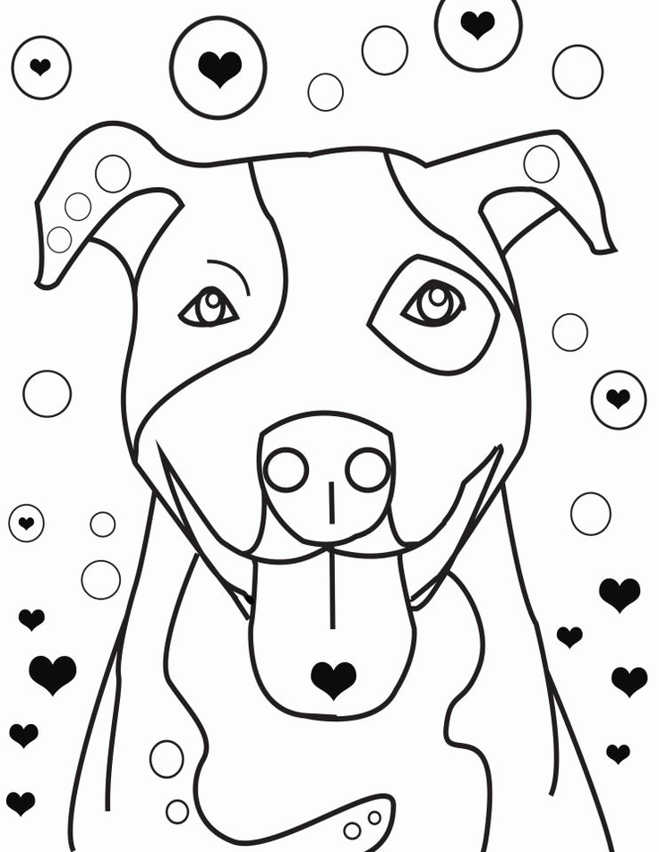 Pit Bull Coloring Page! | I love the bully breed.