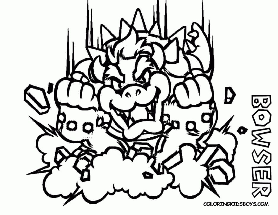 Viewing Gallery For Paper Dry Bowser 48320 Bowser Coloring Pages