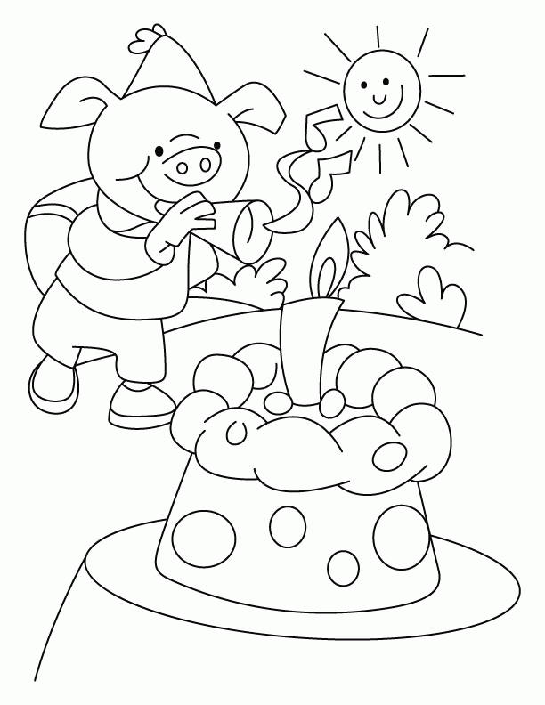 Happy Birthday 5 Coloring Pages