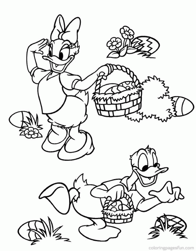 Easter Disney Character | Free Printable Coloring Pages 