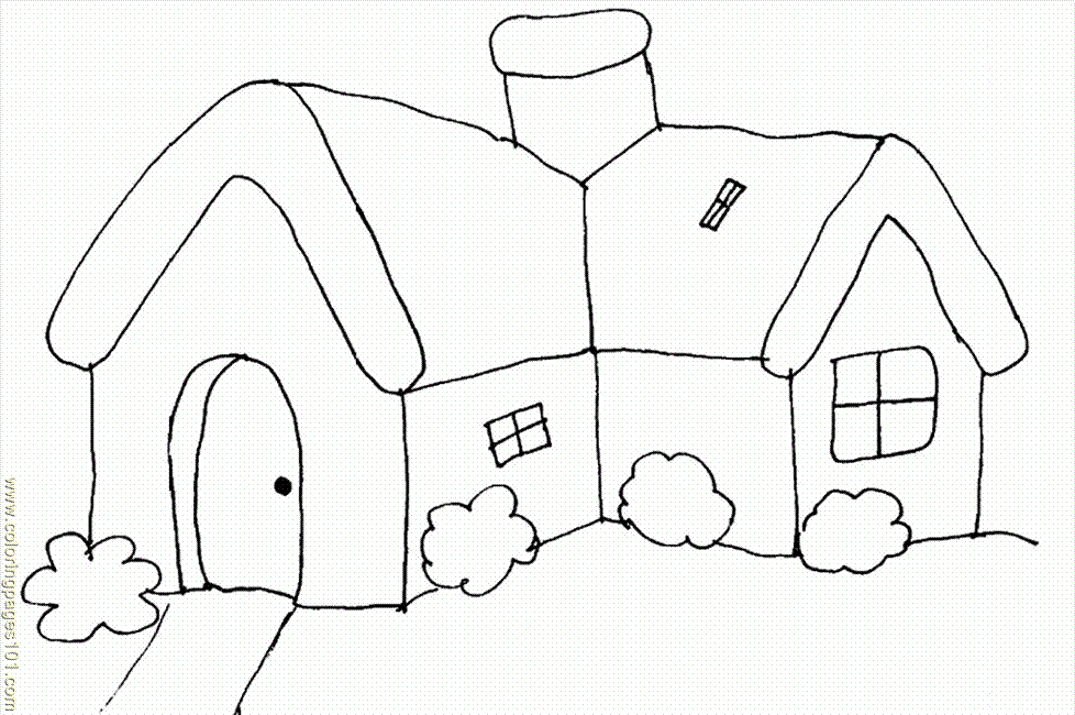 Coloring Pages House Coloring Page 006 (Cartoons > Others) - free 