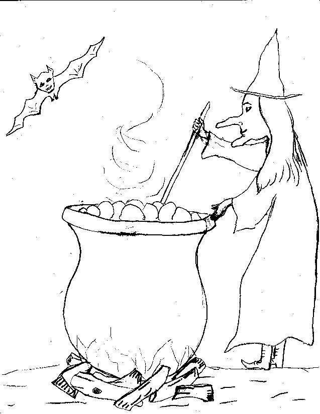 halloween witch coloring pages for kids