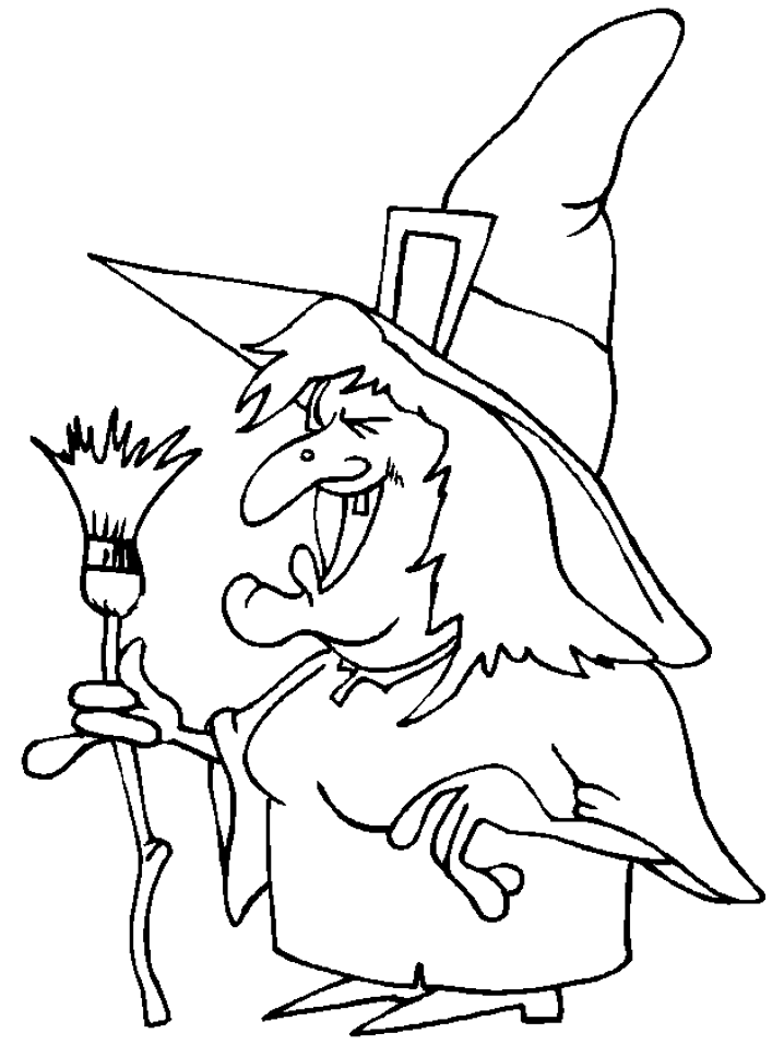 Witch1 Halloween Coloring Pages & Coloring Book