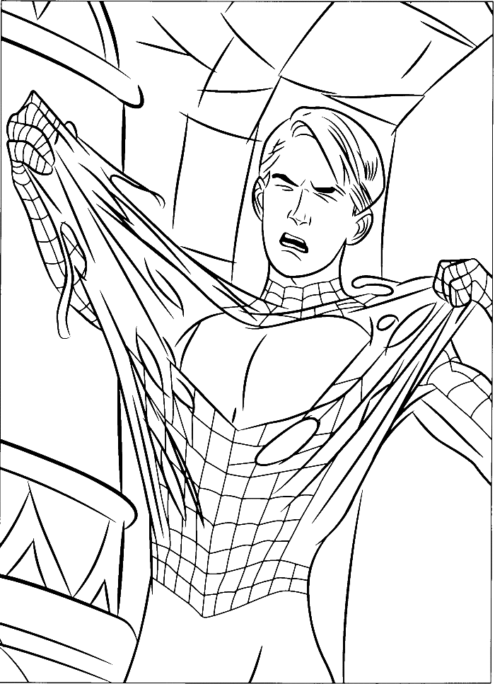 Spiderman Attempted Escape Coloring Pages - Spiderman Cartoon 