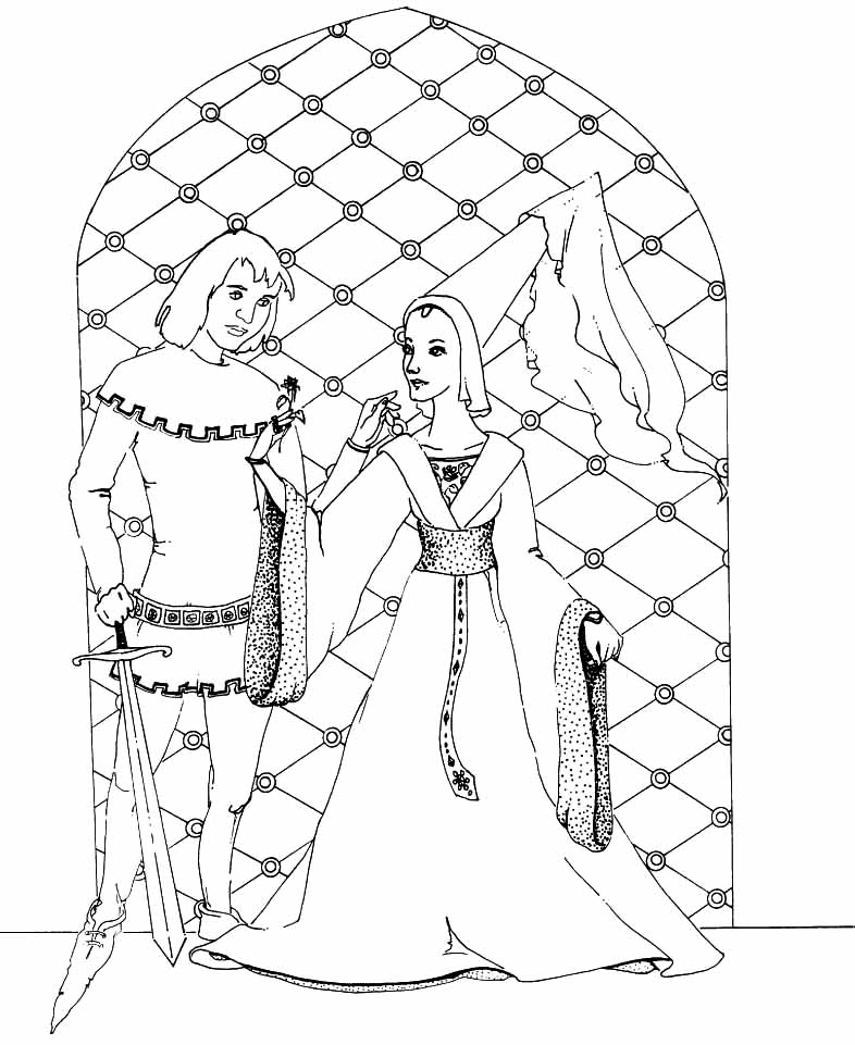 Knights Coloring Pages - Coloringpages1001.