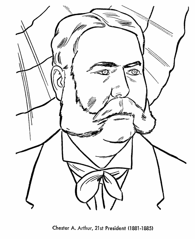 USA-Printables: President Chester A. Arthur coloring page - 21st 