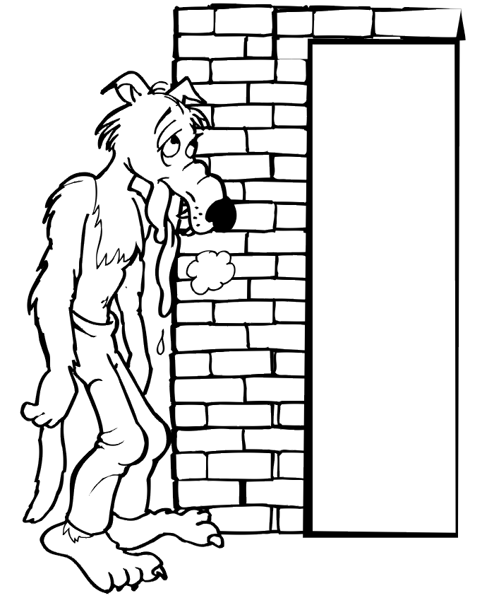 The Big Bad Wolf Got Tired Of Huffing And Puffing At The Brick 