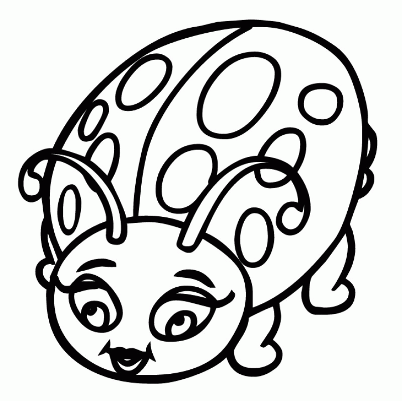 Ladybug's Big Eye Coloring Pages - Kids Colouring Pages