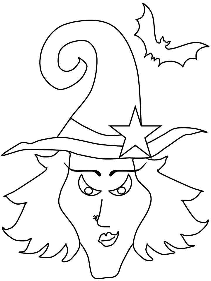 Witch4 Halloween Coloring Pages & Coloring Book