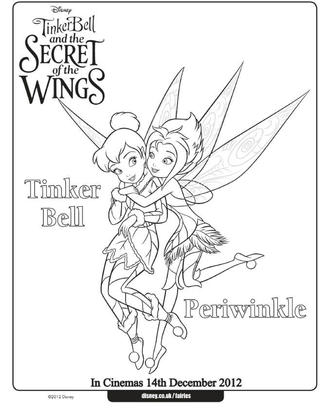 Tinker Bell And Periwinkle Coloring Pages From The Movie 