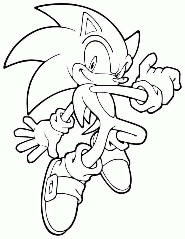 Free Colouring Pages Cartoon Sonic The Hedgehog For Preschool 