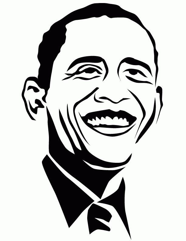 Obama face - Free Printable Coloring Pages