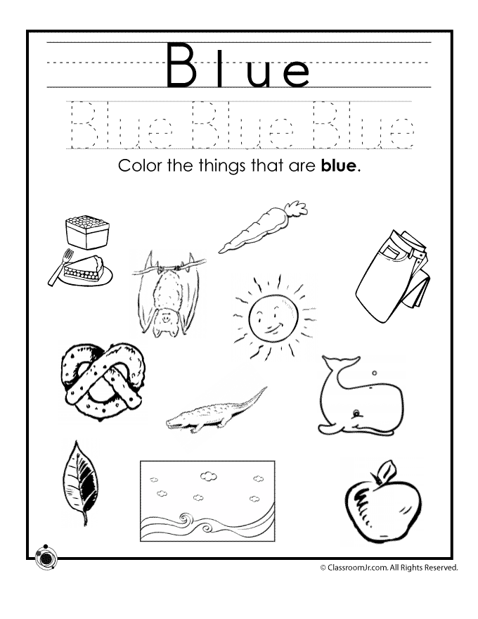 Blue Coloring Pages For Preschool Images & Pictures - Becuo