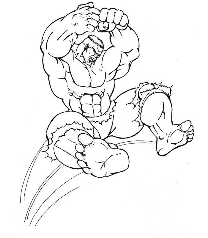 Free Printable Coloring Page The Incredible Hulk Step 7 Cartoons 