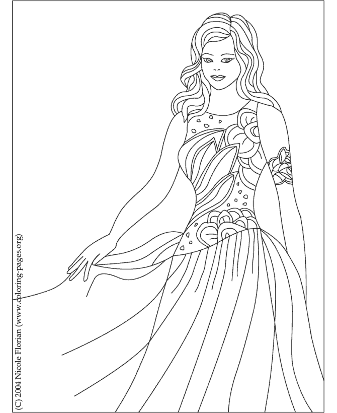 Printable princess coloring page 4 | Superheroes, Dinosaurs & Princes…