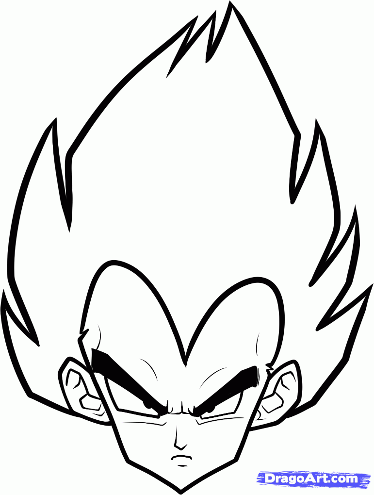 How to Draw Vegeta Easy, Step by Step, Dragon Ball Z Characters 